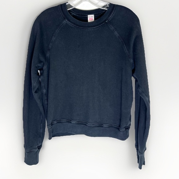 Re/Done x Hanes Classic Crewneck Sweatshirt Vintage Black Sz S - Picture 2 of 6